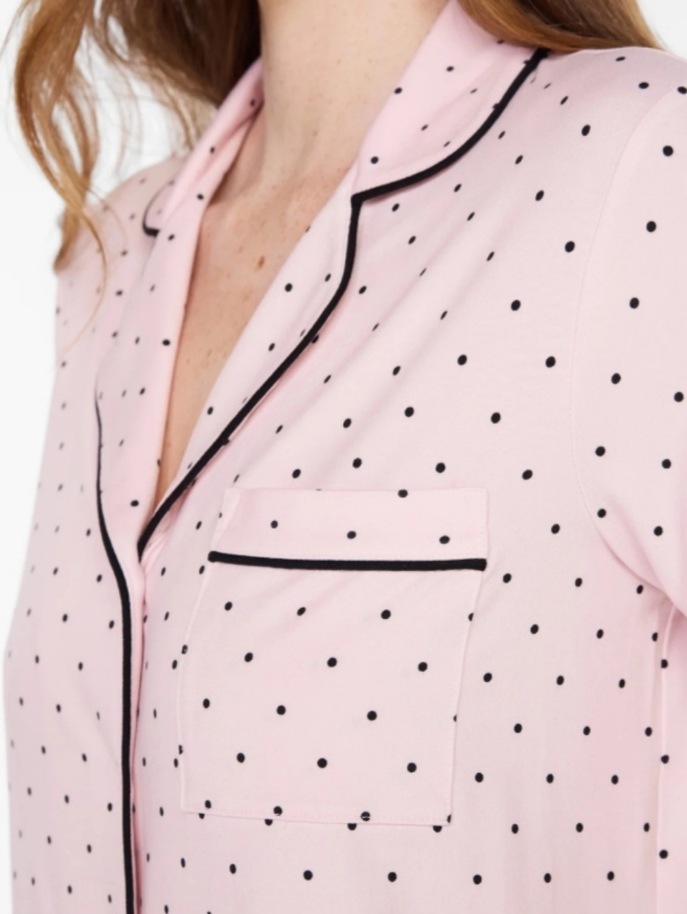 Joyspun Women's Dreamy Soft Collection Notch Collar Top and Capri Pants Pajama - Picture 5 of 8